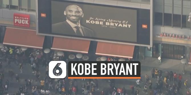 VIDEO: Kobe Bryant Meninggal, Penggemar Banjiri Markas LA Lakers