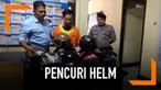 Seorang pemuda ditangkap polisi. tidak tanggung-tanggung, ia mencuri 11 helm dalam waktu satu hari.