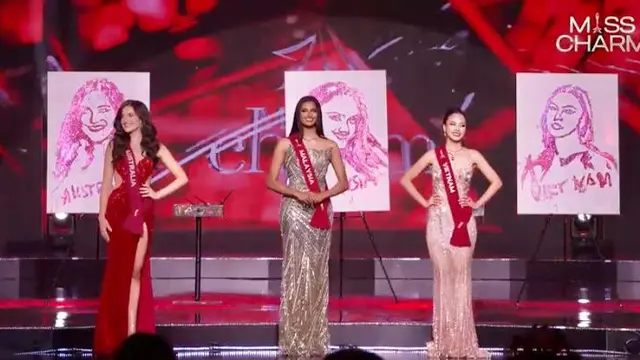 3 finalis yang berhasil masuk top 3 besar Miss Charm 2024