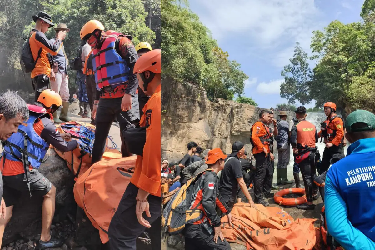 Tim SAR evakuasi pelajar meninggal di curug