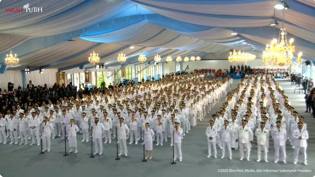 Sambutan Presiden Prabowo Subianto usai memimpin pelantikan kepala daerah di Istana Kepresidenan Jakarta, Kamis (20/2/2025).