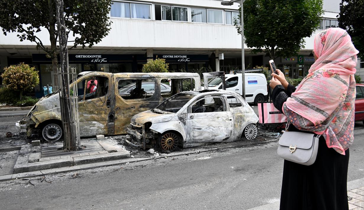 Kerusuhan pecah di Prancis sejak Rabu (28/6) malam.  Photo by Bertrand GUAY / AFP)