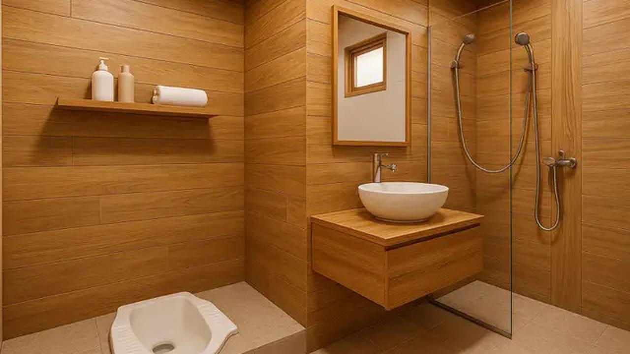 7 Model Kamar Mandi dengan WC Jongkok yang Cantik, Desain Sederhana tapi Tetap Modern