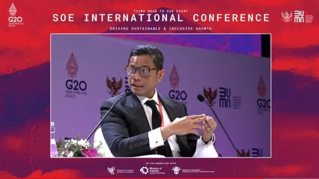 Wakil Menteri BUMN II Pahala Nugraha Mansury  dalam SOE International Conference, Senin (17/10/2022).