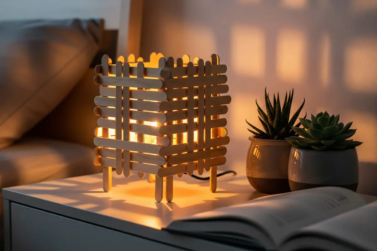 Lampu Tidur dari Stik Es Krim (AI Generated)