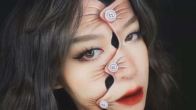 Modal Makeup, Wanita Ini Ciptakan Ilusi Optik Menakjubkan