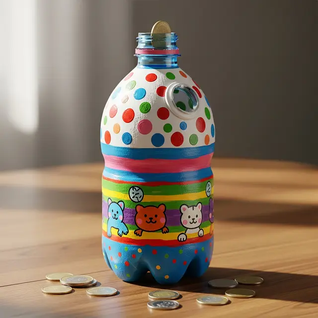 Celengan dari Botol Bekas (AI Generated)