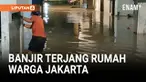 Puluhan rumah di Pasar Minggu, Jakarta Selatan terendam banjir. Banjir dipicu luapan Kali Ciliwung pada Selasa dini hari.