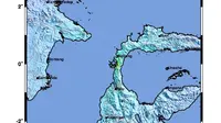 Gempa Magnitudo 6,3 Guncang Donggala Sulteng pada Sabtu malam, 9 September 2023. (Dok BMKG).