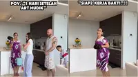 6 Potret Kocak Melaney Ricardo Ditinggal ART Mudik, Suami dan Anak Kerja Bakti