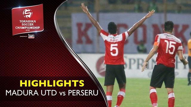 Video highlights TSC 2016 antara Madura United vs Perseru Serui yang berakhir dengan skor 7-1 di Stadion Gelora Pamelingan, Kab. Pamekasan
