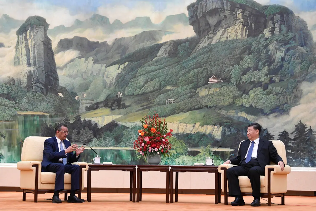 Dr. Tedros Adhanom Ghebreyesus bertemu dengan pemipin China Xi Jinping pada Januari lalu.