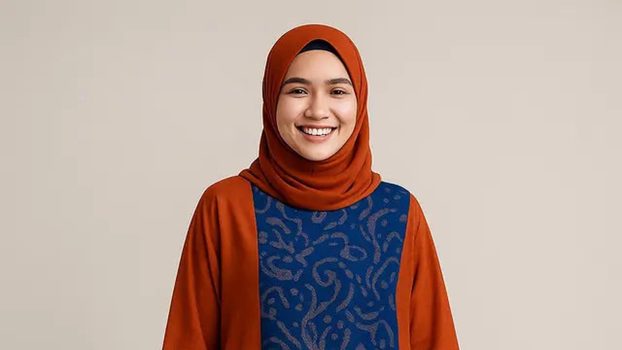 8 Gamis Batik Kombinasi Warna Bold Kontras 2025, Tampilkan Sisi Kasual dan Feminin