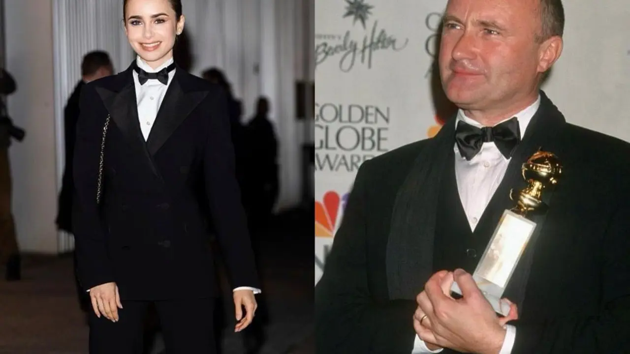 Unggahan Lily Collins bandingkan gaya dengan sang ayah, Phil Collins