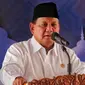 Menteri Pertahanan (Menhan) sekaligus Ketum Partai Gerindra Prabowo Subianto saat memberikan Tausiah Kebangsaan di Masjid Istiqlal, Jakarta Pusat, Kamis (18/5/2023). (Liputan6.com/Angga Yuniar)