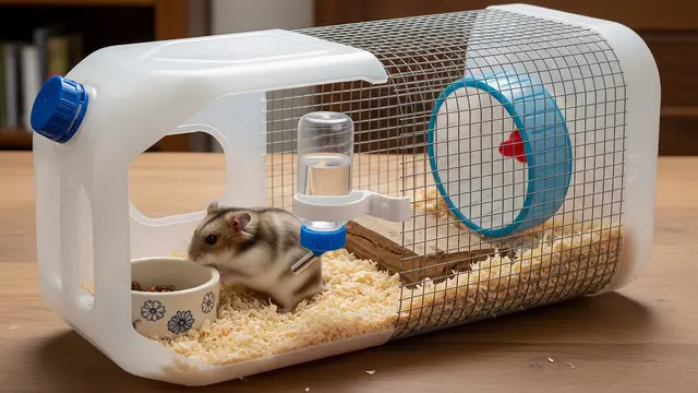 Kandang Hamster atau Hewan Pengerat Kecil dengan Ventilasi Jaring