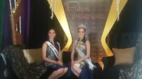 Miss Universe 2018 Catriona Gray dalam jumpa pers didampingi Puteri Indonesia 2018 Sonia Fergina Citra. (Liputan6.com/Indah Permata Niska)