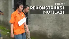 Polda metro jaya gelar rekontruksi kasus mutilasi Sopian libis yang dilakukan sepupunya Riko Lesmana di Pondok Gede 