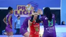 Juara bertahan tim putri Jakarta Pertamina Enduro (JPE) sukses mengamankan poin penuh setelah menumbangkan Jakarta Livin' Mandiri dalam duel sengit yang berakhir dengan skor 3-1 (25-15, 10-25, 25-21, 25-23) dalam lanjutan Proliga 2026. (Dok. PBVSI)