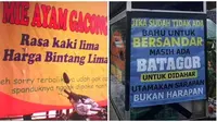 8 Tulisan di Spanduk Jualan Makanan Ini Kreatif Banget, Ada yang Bikin Baper