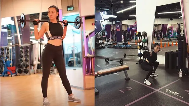 Ternyata salah satu alasan body goals adalah olahraga yang rajin ia lakukan, sampai angkat beban lho.
