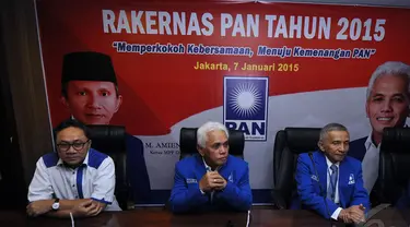 Suasana Rapat Kerja Nasional (Rakernas) di Kantor DPP PAN, Jakarta, Rabu (7/1/2015). (Liputan6.com/Miftahul Hayat)