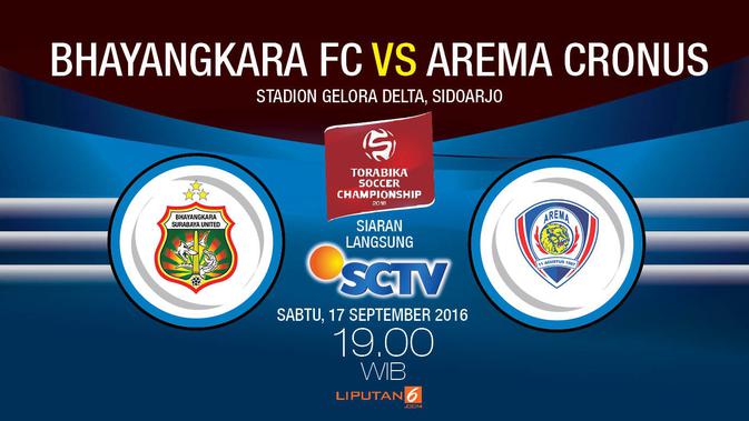 Arema cronus vs bhayangkara surabaya united 2016