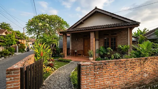 Ide Pagar Sederhana dari Batu Bata