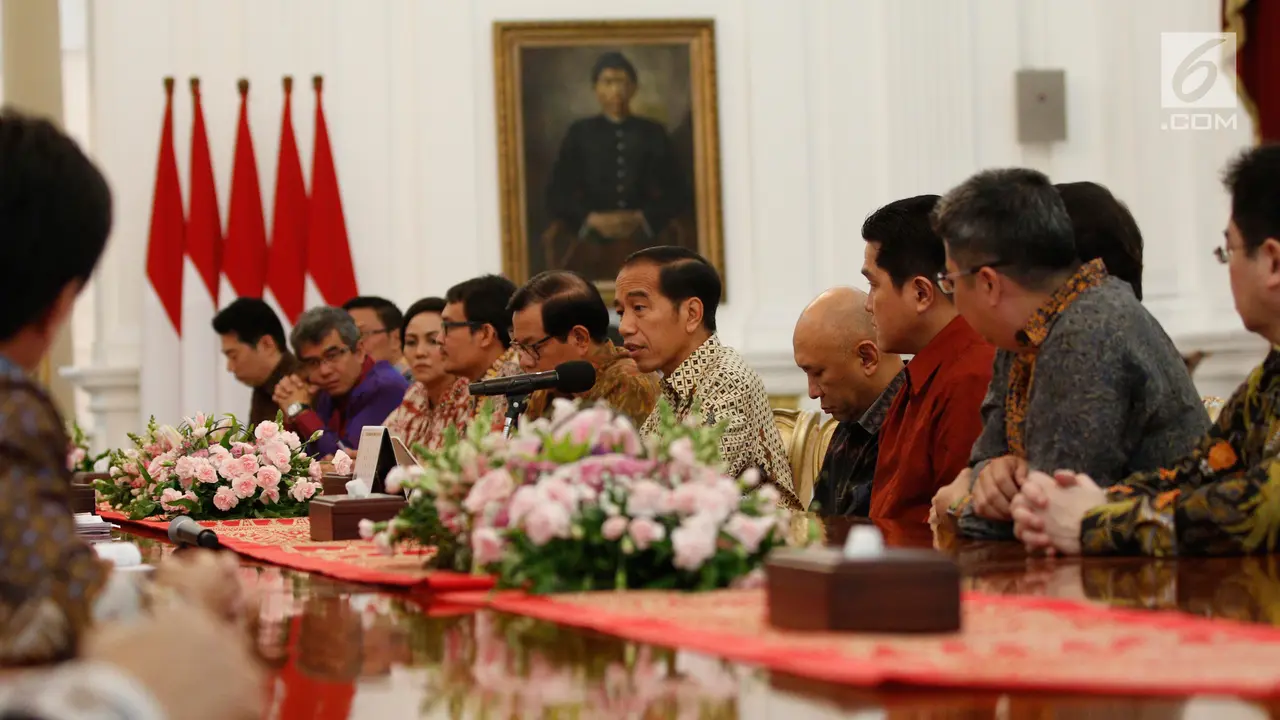 Presiden Jokowi Terima Pengurus Apindo di Istana Merdeka