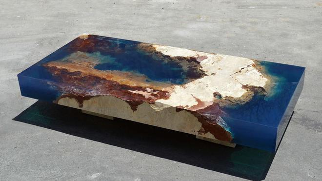 Dibuat dari Batu Alam dan Resin 6 Meja Samudra Ini Tampak 