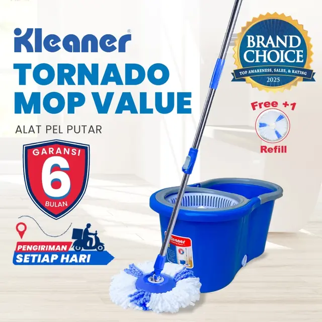 Kleaner Alat Pel Putar Tornado Mop Value. Foto: shopee/Kleaner Official Shop