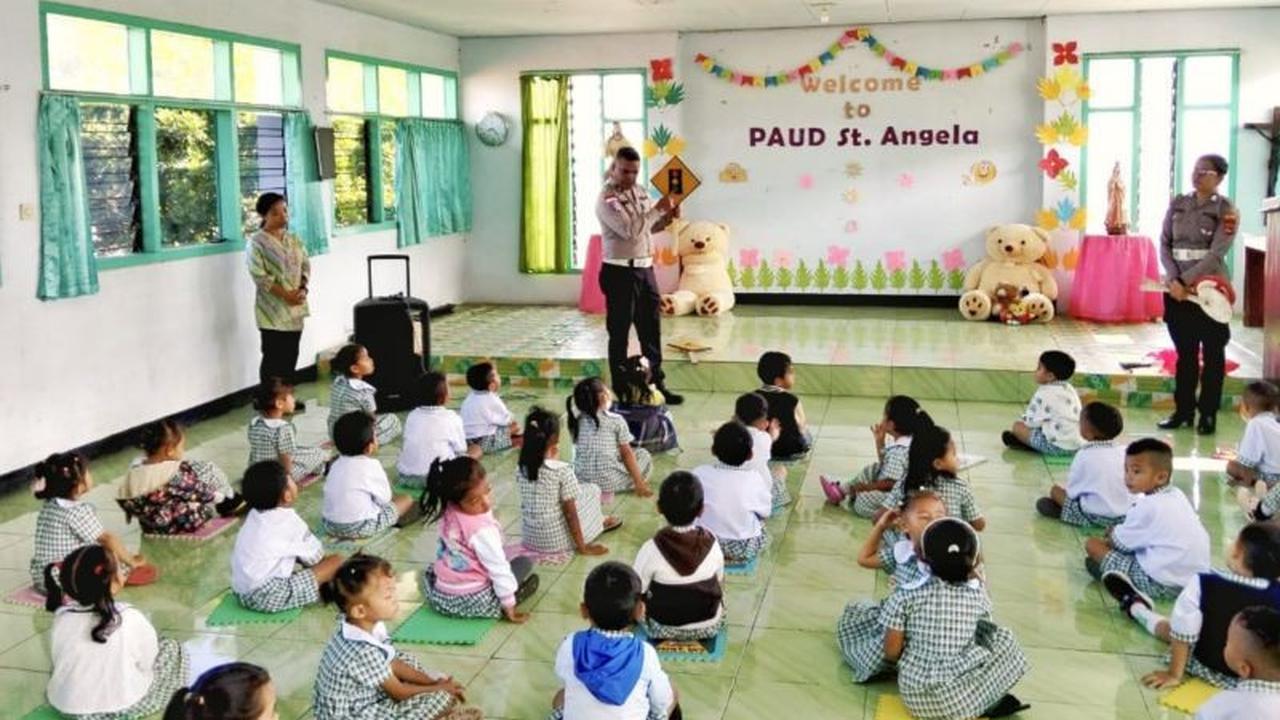 Fakta Unik: Polisi Sahabat Anak Polres Manggarai Edukasi PAUD Sta Angela, Tumbuhkan Tertib Lalu Lintas Sejak Dini