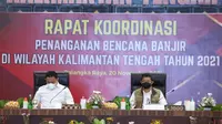 Kepala BNPB Mayjen Suharyanto saat Rapat Koordinasi Penanganan Banjir di Provinsi Kalimantan Tengah yang digelar di Kantor Gubernur Kalteng, Palangka Raya, Sabtu (20/11/2021). (Dok BNPB)