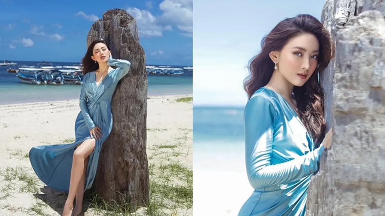 Rela Panas-panasan, Ini 6 Gaya Pemotretan Natasha Wilona di Pinggir Pantai