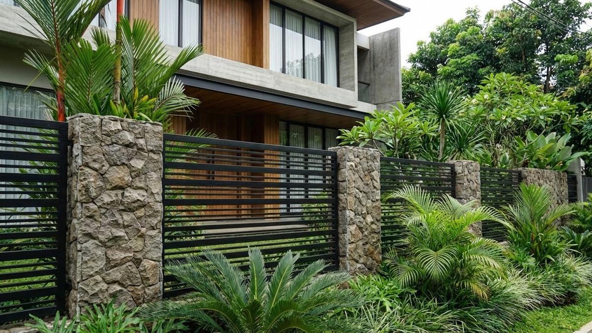 10 Model Pagar Garis Horizontal yang Memberi Kesan Elegan dan Luas, Inspirasi Rumah Minimalis