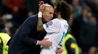 Pelatih Real Madrid, Zinedine Zidane. (AP Photo/Francisco Seco)