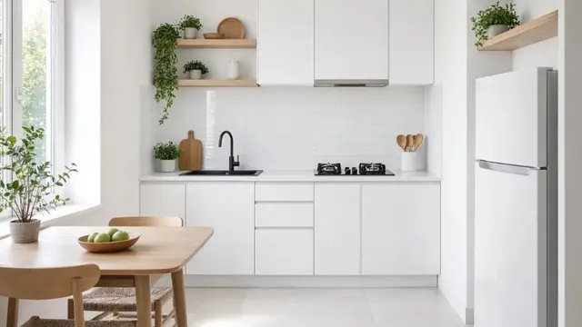 Desain Dapur Rumah Subsidi yang Terlihat Luas dan Rapi (AI generated)