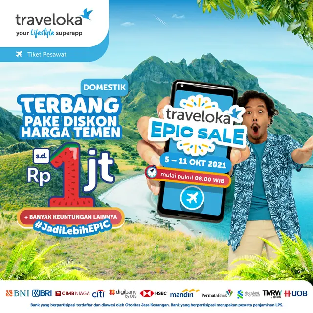EPIC Sale Traveloka Tebar Promo Meriah Tiket Pesawat, Siap Hunting?