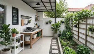 7 Ide Halaman Belakang Rumah Subsidi untuk Dapur Terbuka, Solusi Fungsional dan Estetik