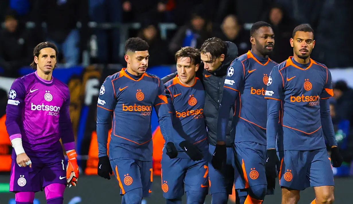 Tuan rumah unggul lewat gol Sondre Brunstad Fet menit ke-20, lalu bangkit di babak kedua melalui Jens Petter Hauge menit ke-61 dan Kasper Hogh menit ke-64. Inter sempat menyamakan skor lewat gol Francesco Pio Esposito pada menit ke-30. (Thomas Andersen / NTB / AFP)
