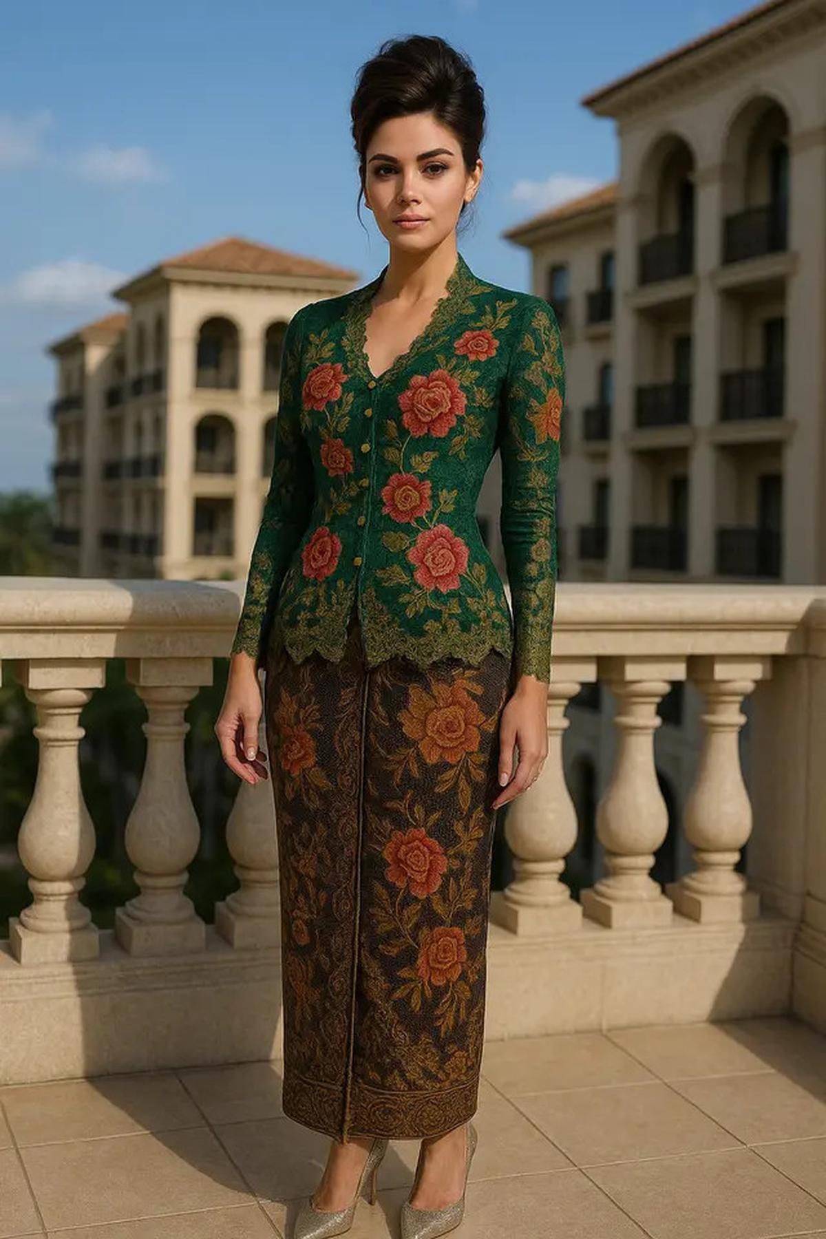 7 Model Kebaya Brokat Motif Bunga, Pilihan Titi DJ di Acara Pernikahan Putrinya Curi Perhatian