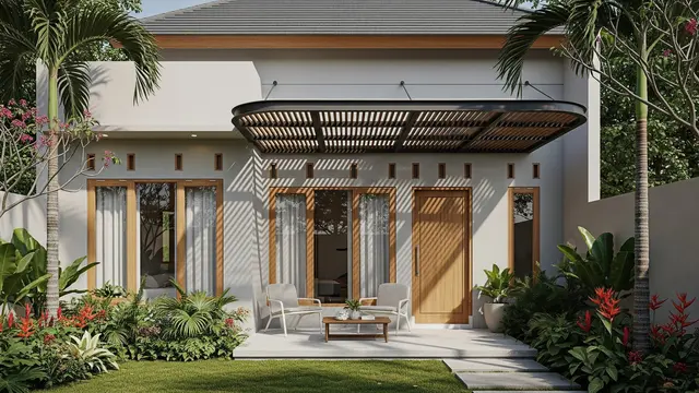 6 Model Kanopi Teras Unik Bentuk Melengkung untuk Rumah Modern, Estetik dan Elegan