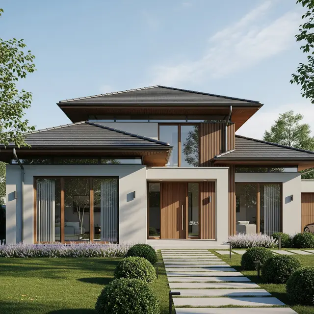Rumah Tipe 45 dengan Atap Limas Elegan