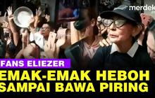 VIDEO: Emak-Emak Komandan Fans Bawa Piring Heboh Eliezer Divonis 1 Tahun 6 Bulan