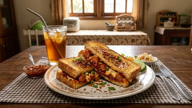 Resep Roti Bakar Sosis Pedas yang Renyah Anti Gagal