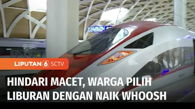 Moda transportasi yang juga digandrungi masyarakat untuk pergi liburan adalah Kereta Cepat Whoosh. Jumlah penumpang  kereta cepat Jakarta-Bandung meningkat 20 hingga 30 persen di hari pertama libur panjang akhir pekan ini.