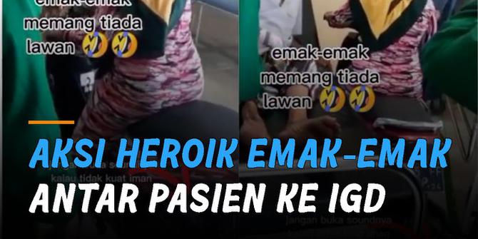 VIDEO: Aksi Heroik Emak-Emak Antar Pasien Pakai Motor Sampai Dalam IGD