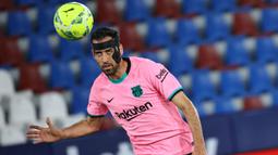 Sergio Busquets merupakan pemain penting di lini tengah Barcelona. Ia juga sukses mengantarkan Timnas Spanyol dalam meraih beberapa gelar dalam satu dekade terakhir. Tak heran jika presentase passingnya mencapai 91.3%. (AFP/Jose Jordan)