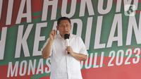 Anas menyatakan  kezaliman hukum boleh terjadi kepada dirinya, tetapi tidak kepada anak bangsa lainnya dan  kasus Hambalang yang pernah menjeratnya dapat menjadi pelajaran bagi bangsa di masa depan.(merdeka.com/Arie Basuki)