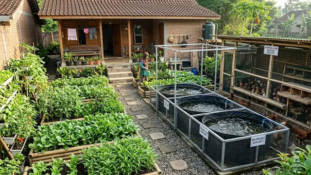 Inspirasi Integrated Farming dengan Ayam, Lele, dan Sayuran